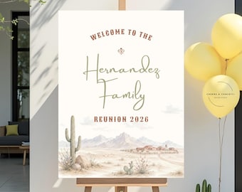 Western Family Reunion Welcome Sign, Cowboy Family BBQ, Ranch Picnic (Digital Download) WB