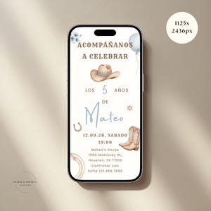 Wild West cowboy and cowgirl birthday invitation, ideal for rodeo party celebrations, rustic western events, and frontier-themed birthday designs.
