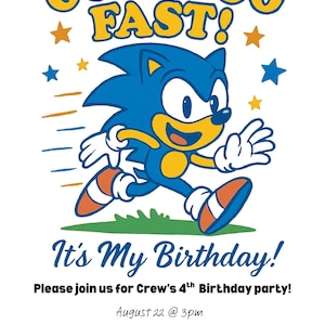 ソニックの誕生日招待状