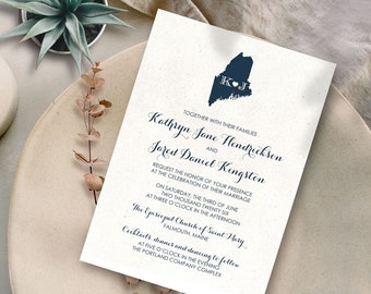 Pick Your State! Custom State Monogram Wedding Invitations