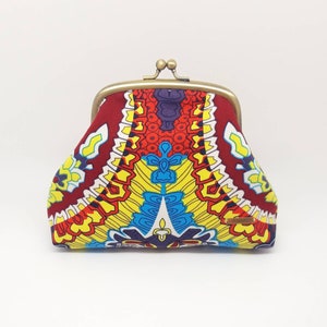 Patrón de espejo Azul Kisslock Monedero con cierre Monedero Monedero Embrague Regalo para mujer Bolsa con marco de metal Bolso pequeño Amarillo Joanyg Blanco Vacaciones Púrpura