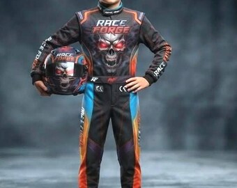Kids Kart Racing Suit: CIK/FIA Level 2, Customizable with Logos Halloween Costume