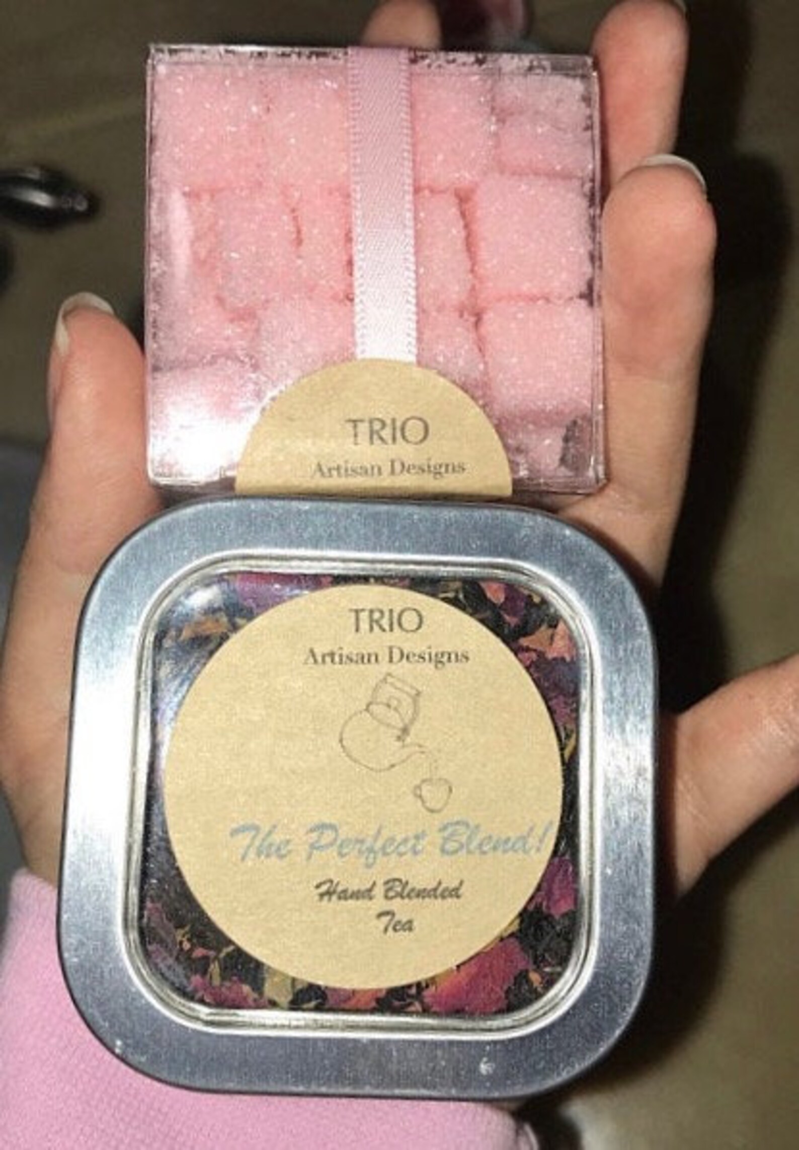 Tea & Sugar Cube Gift Set in Wood Box Flavored Sugar Cubes Etsy