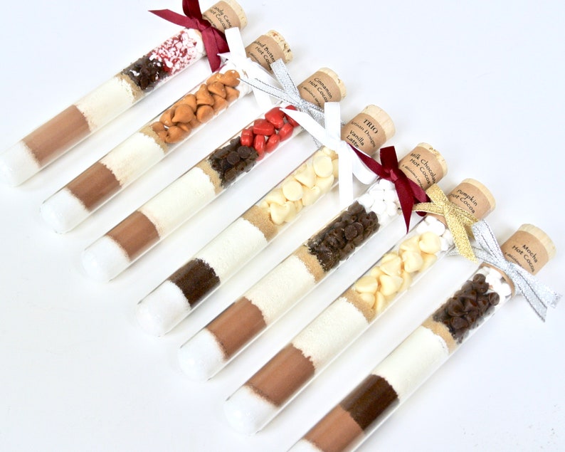 Candy Cane Hot Chocolate Test Tube Mint Hot Cocoa Winter Etsy