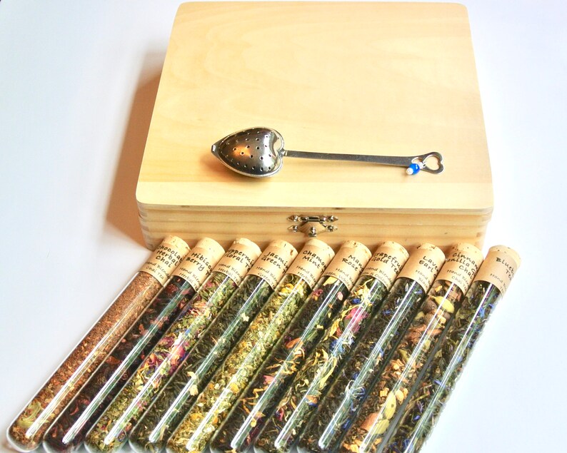 Tea Sampler Gift Set 10 Test Tubes Loose Leaf Tea Tea Gift