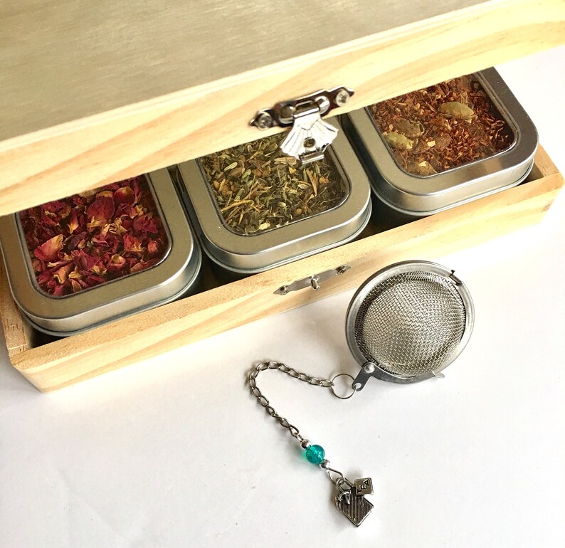 Herbal Tea Sampler Gift Set 8 Tins of Loose Leaf Decaf Tea Etsy