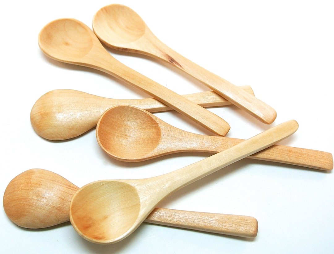 4.5 Small Wood Spoons Mini Wooden Spoons for Bath Salt Etsy
