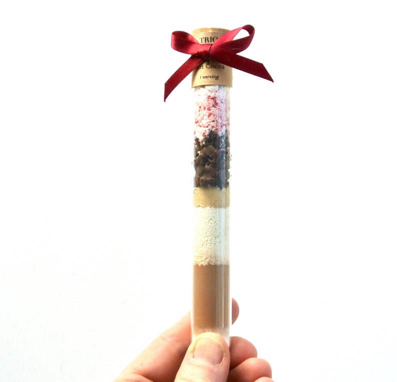 Candy Cane Hot Chocolate Test Tube Mint Hot Cocoa Winter Etsy