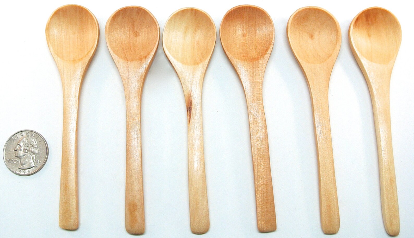 6 Small Wood Spoons Mini Wooden Spoons for Honey and Bath Etsy