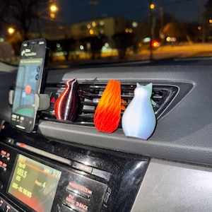 Car Vent Vase Accessoire (Katze) - Für Blumen / Diffusor für ätherisches Öl