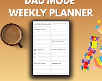 Dad Mode Weekly Planner | Simple Schedule PDF (Digital Download)