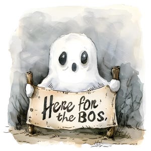 Clipartbundel aquarel spook, 11 Halloween-spook-png&#39;s, schattige spookachtige geesten, transparante achtergrond, grappige Halloween-illustraties