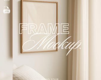 Vertical Frame Mockup | PSD  Photoshop Photopea Mockup DIN A | Interior Frame Mockup | Template for prints