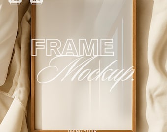 Vertical Frame Mockup  | PSD  Photoshop Photopea Mockup | Interior Frame Mockup | Template for prints