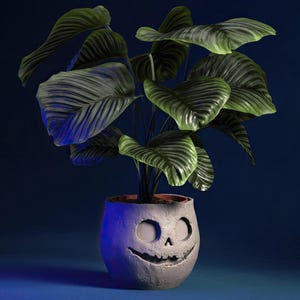 Halloween Jack-o’-Lantern Plant Pot STL | 3D Printable Pumpkin Planter File | Digital Download
