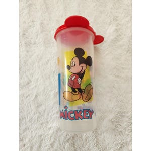 Vintage Tupperware Disney Mickey Mouse Tumbler Cup with Mickey Ears Lid image 2