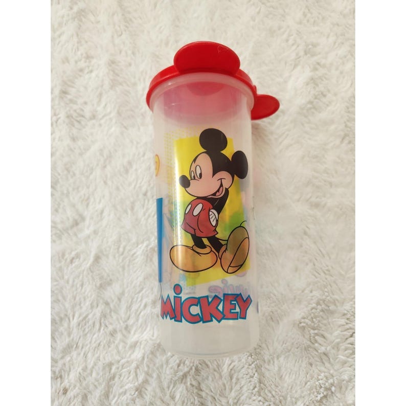 Vintage Tupperware Disney Mickey Mouse Tumbler Cup with Mickey Ears Lid image 2