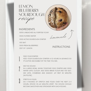 Pan de masa madre con limón y arándanos (PDF) - Pan artesanal con sabor a fruta