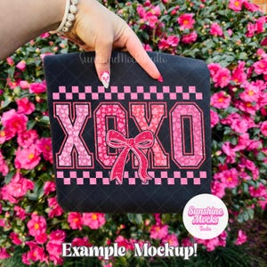Black Comfort Colors 1717 Mockup | Valentines Day Mockup | Hand Holding Folded Shirt | Preppy Girly Mockup | Black Tshirt Mockup image 2