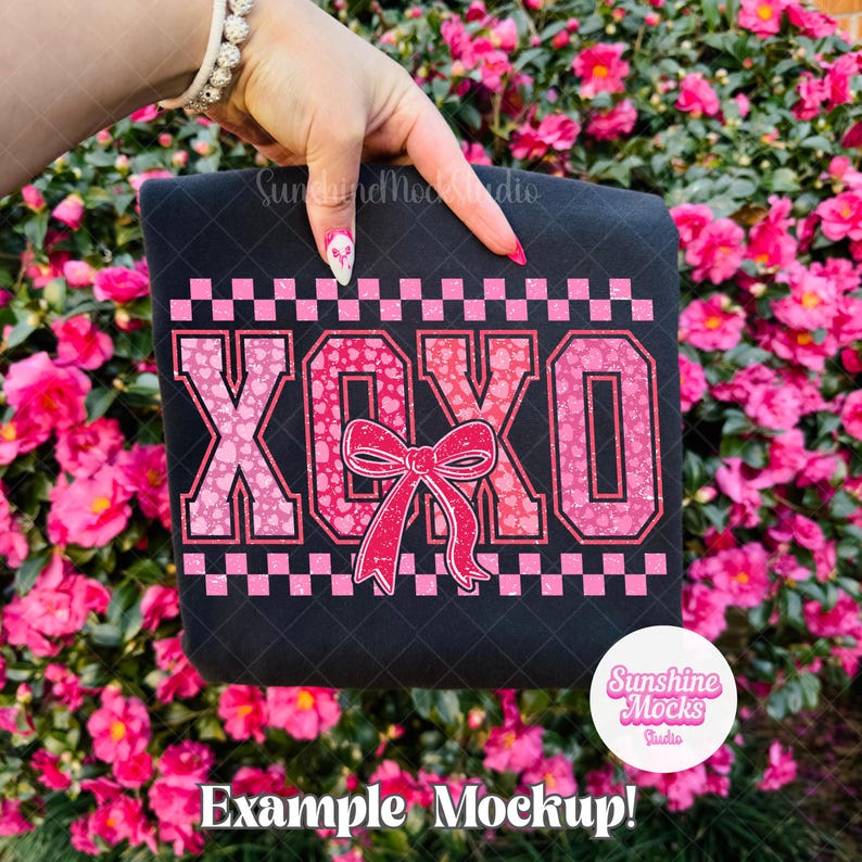 Black Comfort Colors 1717 Mockup | Valentines Day Mockup | Hand Holding Folded Shirt | Preppy Girly Mockup | Black Tshirt Mockup image 2