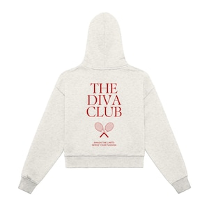 Delta Sigma Theta Cropped Fleece Hoodie: Diva Club