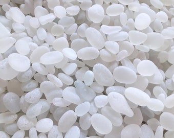 1x Kilo of Seaham Seaglass Pebls in Shades of White - E3025 - from Seaham beach,  UK