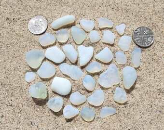 Collection of Seaham Seaglass Opalescent Pebls - Craft or Display Quality - E3269 - from Seaham beach,  UK