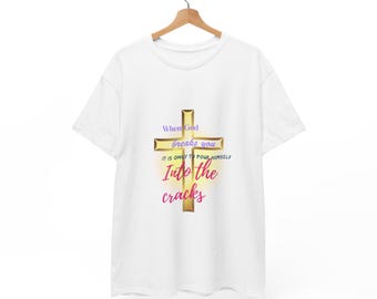 Faith-Inspired Unisex Heavy Cotton Tee, Christian T-Shirt, Inspirational Gift, Casual Wear, Church Event, Religious Apparel