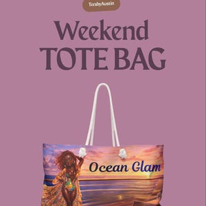 Ocean Glam Beach Woman Weekender Bag | Sunset Swimwear Tote