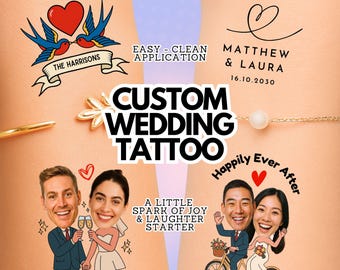 Personalized Wedding Face Tattoos: Custom Reception Favors