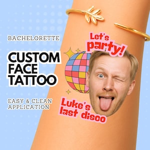 Personalised Face Tattoos: Hen Do Party Favours