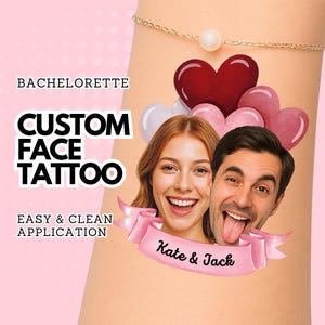 Hochzeitstattoos, Bachelorette Tattoos, Bräutigam Gesicht Tattoo, Hen Party Nacht Tattoo, Gesichtstattoos, Personalisiertes Bach Party Tattoo