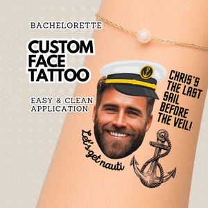 Custom Face Temporary Tattoos: Bachelorette & Party Favors