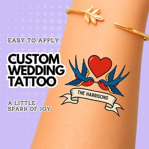 Personalized Wedding Face Tattoos: Custom Bridal Shower Favors