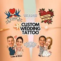 Custom Temporary Tattoos – Wedding Favours, Wedding Gifts, Hen Do Accessories product logo
