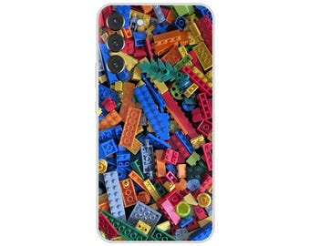 LEGO Bricks Clear Phone Case – Colorful Flexible Cover