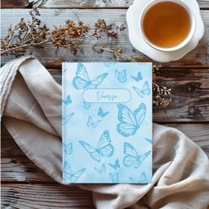 Customized Butterfly Journal - Ruled Line, Manifestation Journal, Gratitude Notebook, Butterfly Decor, Gift for Her, Self-Care Essentials