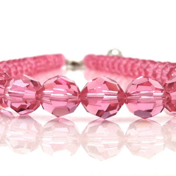 Pink Necklace, Swarovski Crystal