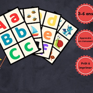 Jeu Éducatif Assemblage Lettres Majuscules et Minuscules – PDF à Imprimer 3-6 ans
