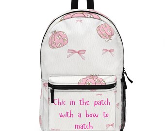 Chic Pink and White Women\'s Backpack Amazon.com: JIPONI Hibiscus Flowers on Pink Background  main image 3