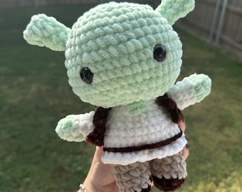 Ogre inspiré de Shrek au crochet