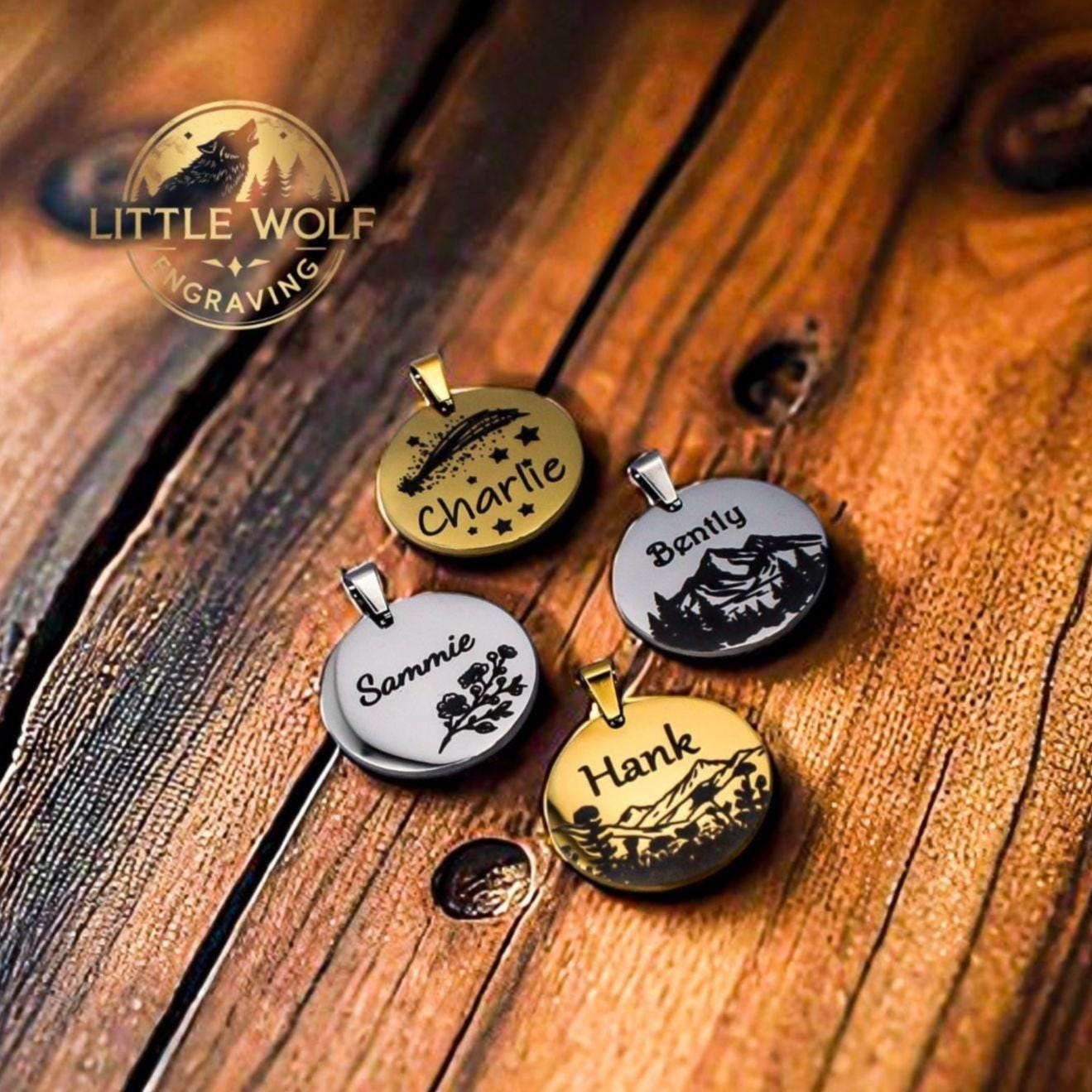 Custom Engraved Stainless Steel Cat & Dog Tag