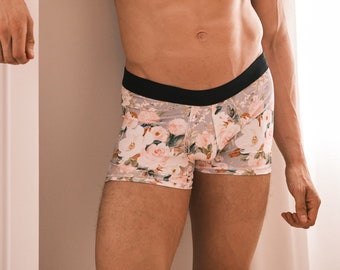 Magnolia Floral Organic Cotton Boxer Briefs Men/ Women For him/ For her/ gift idea/ colourful/fun underwear