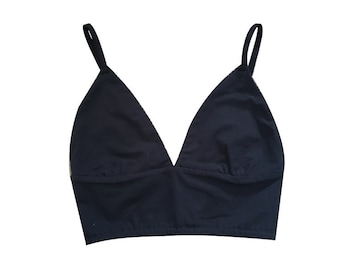 Black Organic Cotton Bralette