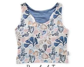 Reversible Organic Cotton Racerback Sports Bra or Top: Variety of fabric and prints Yoga Top