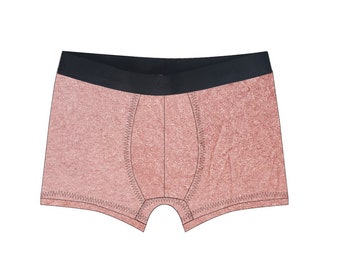 Peachy Pink Hemp/ Organic cotton comfy Boxer Briefs Gift for Boyfriend