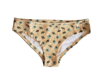 Avocado Organic Cotton Woman's Underwear/ Thong/ Cheekini/ For Her/ Fun Print/ Matching