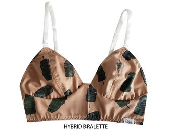 Banana Leaf Organic Bralette / Bralette in cotone biologico / bralette senza fili in cotone / Reggiseno di canapa / per lei / abbinamento / idea regalo / ecologico