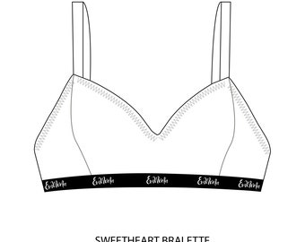 Bralette de escote corazón de algodón orgánico: materiales éticos y sostenibles.