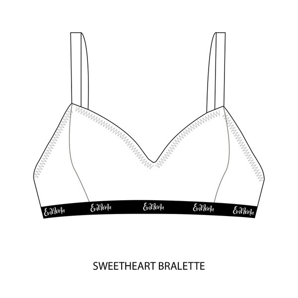 Comfy Sweetheart Bralette | Organic Cotton bralette | Hemp bra | Ethical | Eco-friendly | Couples matching underwear | REVERSIBLE